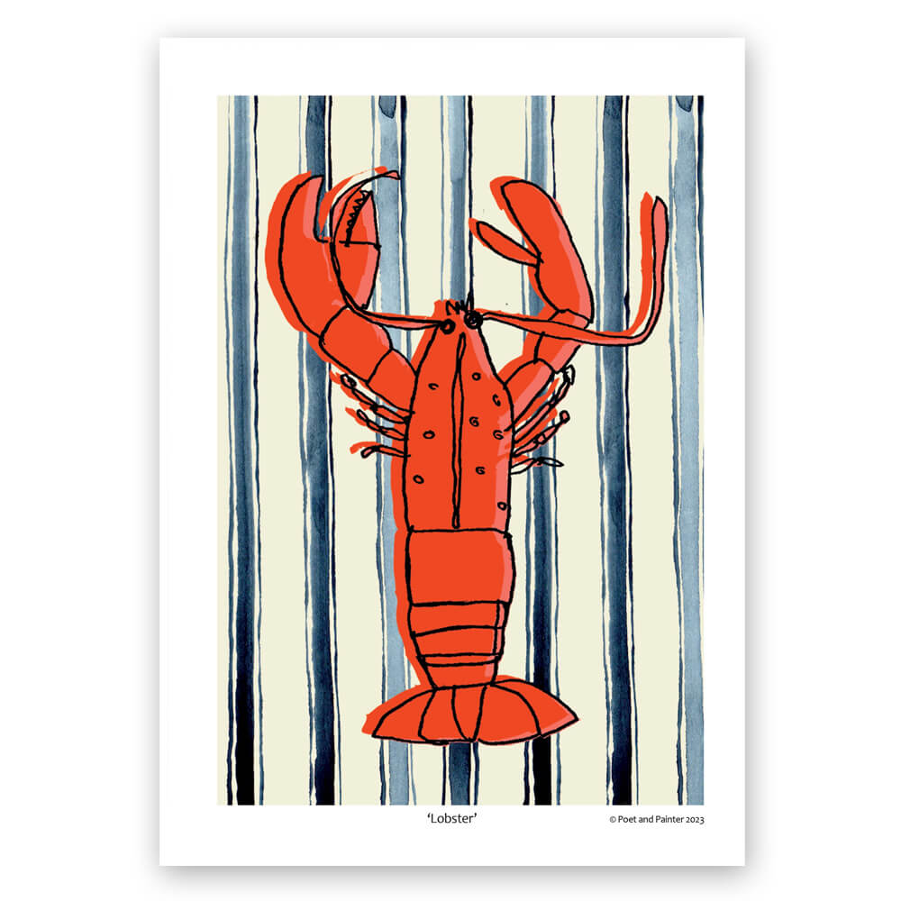 Poet and Painter 'Lobster' Art Print A4